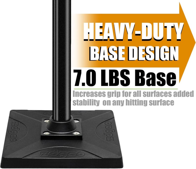 LOMGWAYS Baseball/Softball Batting Tee-(24"-46") Height Adjustable Premium Portable Baseball Tee with Removable Rubber Top and Heavy Duty Base for All Ages - Image 2